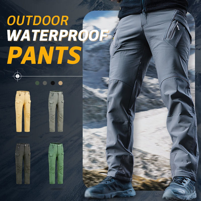 Men's Waterproof Hiking Pants Outdoor Warm Windproof Trousers