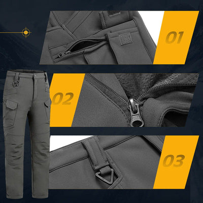 Men's Waterproof Hiking Pants Outdoor Warm Windproof Trousers