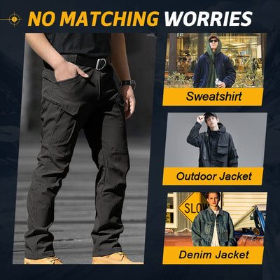 Men's Waterproof Hiking Pants Outdoor Warm Windproof Trousers