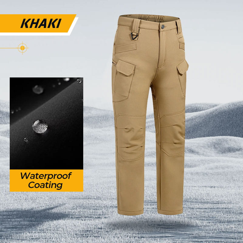 Men's Waterproof Hiking Pants Outdoor Warm Windproof Trousers