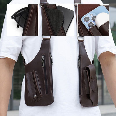 Men's Tactical Bag Anti-Theft Multi-Pocket Double Shoulder Backpack