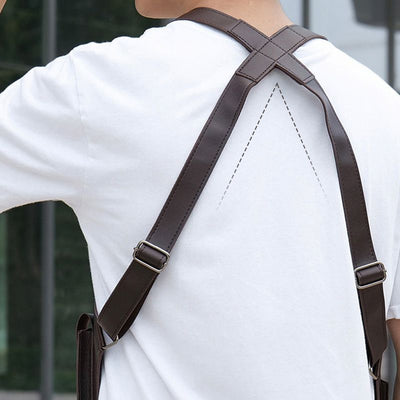 Men's Tactical Bag Anti-Theft Multi-Pocket Double Shoulder Backpack