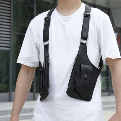 Men's Tactical Bag Anti-Theft Multi-Pocket Double Shoulder Backpack