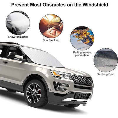 Universal Windshield Snow Cover Protects Against Snow And Sun