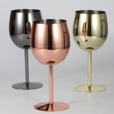 500ML Stainless Steel Wine Glasses Set Durable Elegant Design