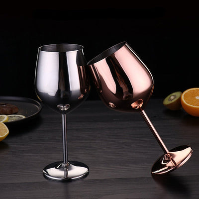 500ML Stainless Steel Wine Glasses Set Durable Elegant Design
