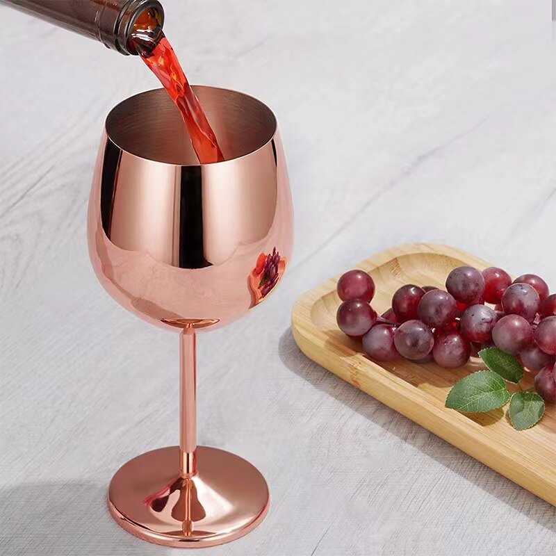 500ML Stainless Steel Wine Glasses Set Durable Elegant Design