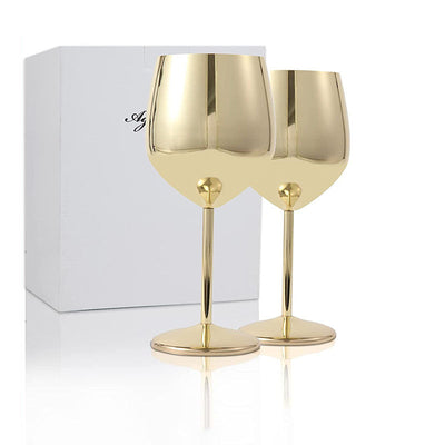 500ML Stainless Steel Wine Glasses Set Durable Elegant Design
