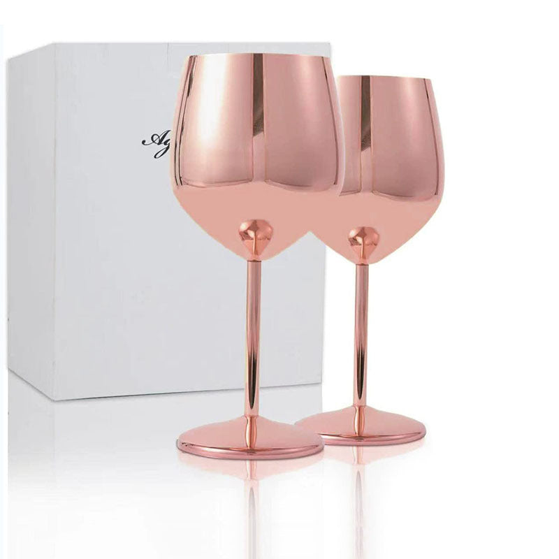 500ML Stainless Steel Wine Glasses Set Durable Elegant Design