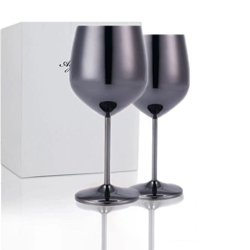 500ML Stainless Steel Wine Glasses Set Durable Elegant Design