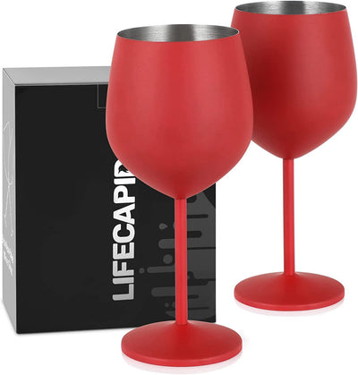 500ML Stainless Steel Wine Glasses Set Durable Elegant Design