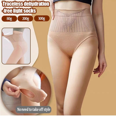 No-Take-Off Faux Fleece Lined Translucent Socks Warm Comfort