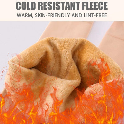 No-Take-Off Faux Fleece Lined Translucent Socks Warm Comfort
