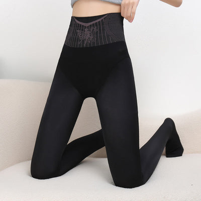 No-Take-Off Faux Fleece Lined Translucent Socks Warm Comfort