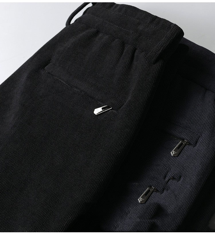Men's Corduroy Casual Pants Straight Fit Comfortable Trousers