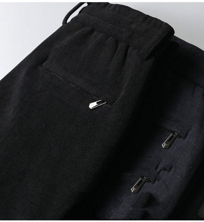 Men's Corduroy Casual Pants Straight Fit Comfortable Trousers