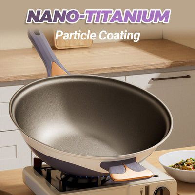 Titanium Non-Stick Pan Set Durable Lightweight Cooking Pans