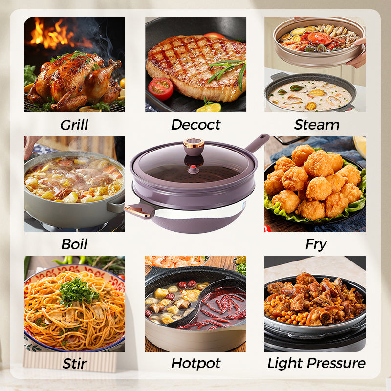 Titanium Non-Stick Pan Set Durable Lightweight Cooking Pans
