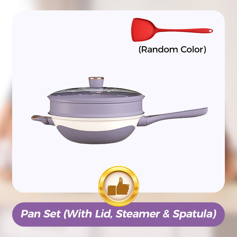 Titanium Non-Stick Pan Set Durable Lightweight Cooking Pans