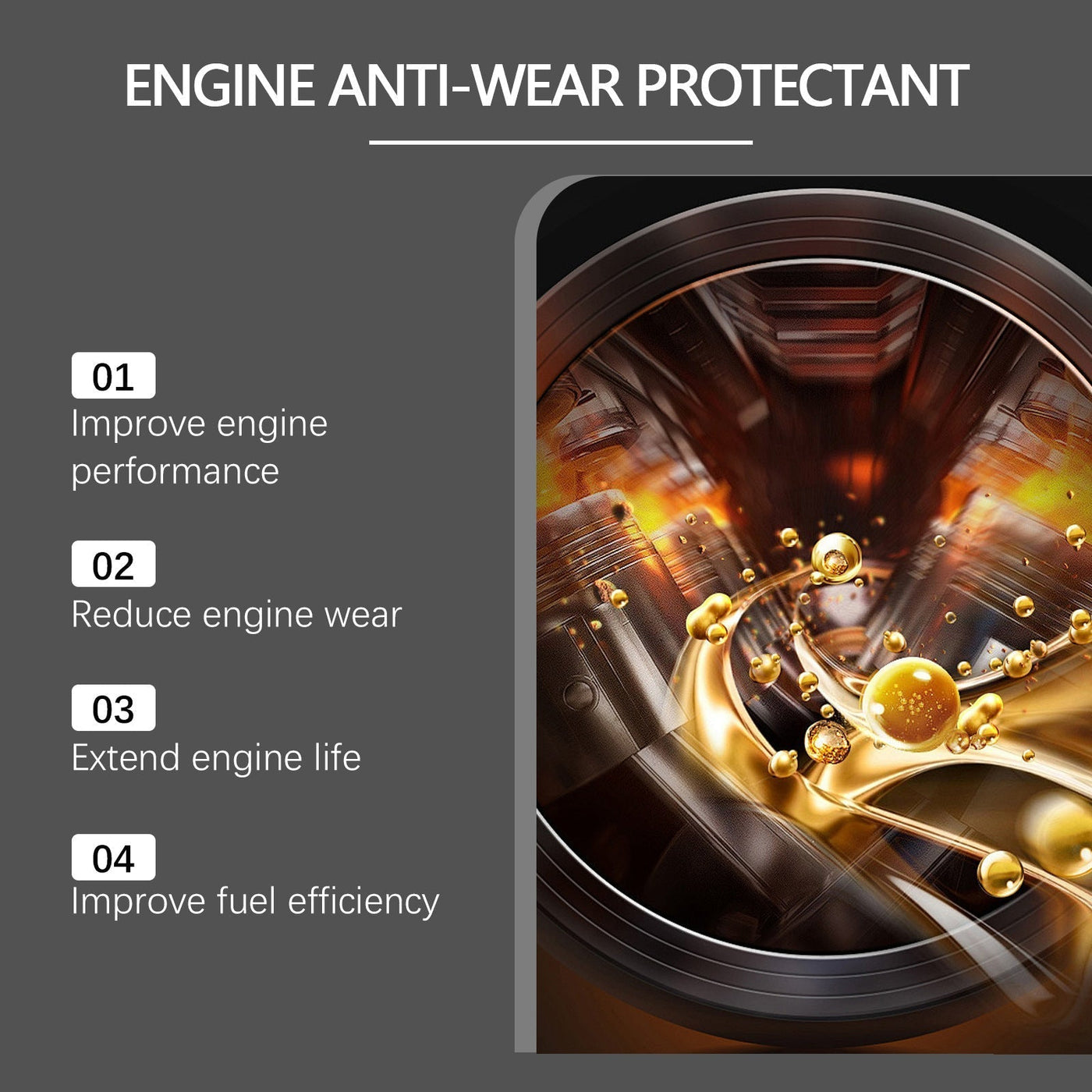 Engine Anti-Wear Protectant Advanced Formula For Maximum Engine Protection