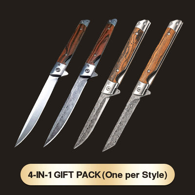 Folding Knife With Wooden Handle For Hiking Camping And Outdoor Use