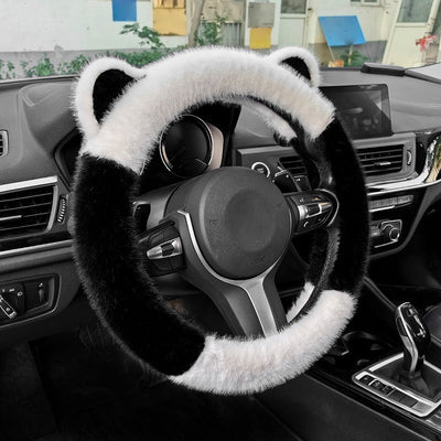 Universal Soft Cat Ears Steering Wheel Cover Plush Non Slip Cute