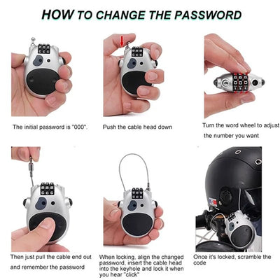 Anti-theft Telescopic Wire Lock Secure Cable Security Lock