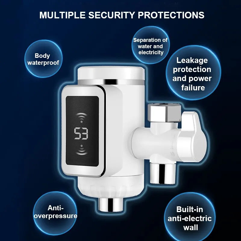 Hot Water Faucet With Digital Display Temperature Control