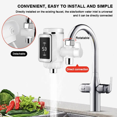 Hot Water Faucet With Digital Display Temperature Control