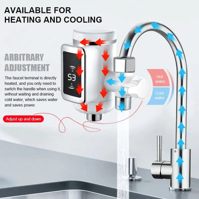 Hot Water Faucet With Digital Display Temperature Control