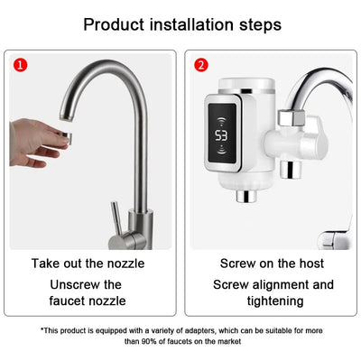 Hot Water Faucet With Digital Display Temperature Control