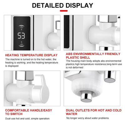 Hot Water Faucet With Digital Display Temperature Control