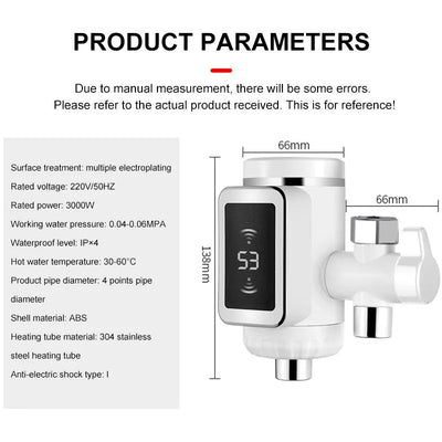 Hot Water Faucet With Digital Display Temperature Control
