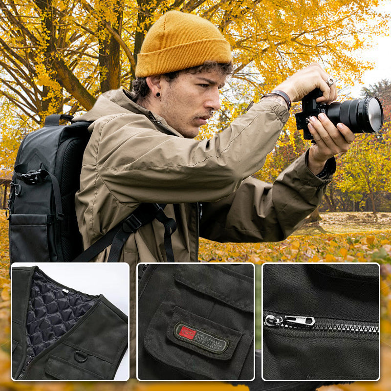 Men's Fishing Vest Outdoor Lightweight With Multiple Pockets