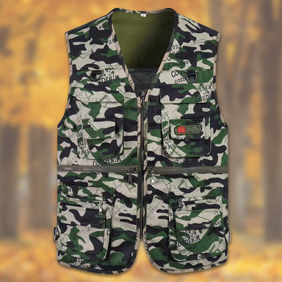 Men's Fishing Vest Outdoor Lightweight With Multiple Pockets