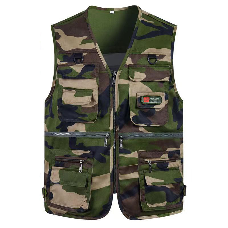 Men's Fishing Vest Outdoor Lightweight With Multiple Pockets