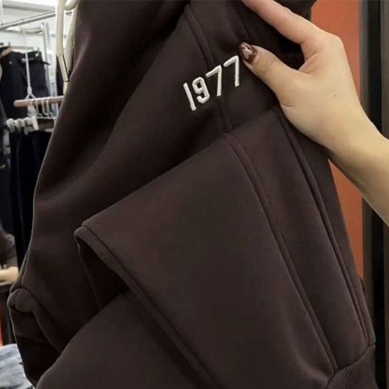 Women's Warm Joggers With Drawstring Waist And Pockets