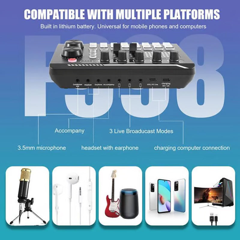 Live Streaming Audio Set With Professional Microphone Kit