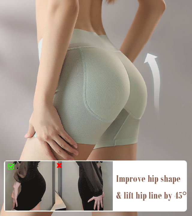 Latex False Buttocks Underwear Square Angle Shaping Briefs