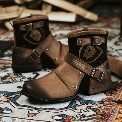 Men's Western Cowboy Leather Boots Classic Stylish Durable Design