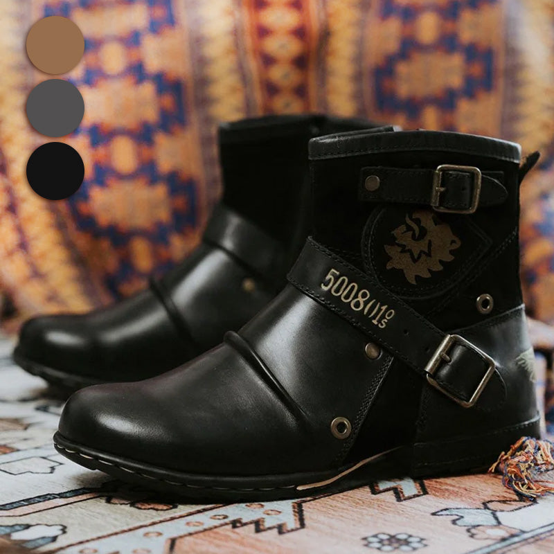 Men's Western Cowboy Leather Boots Classic Stylish Durable Design