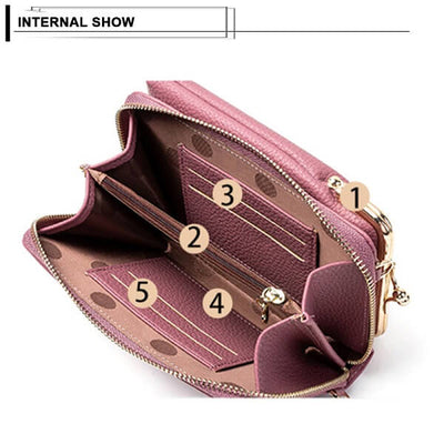 Mini Mobile Phone Shoulder Bag Compact Crossbody Purse For Essentials