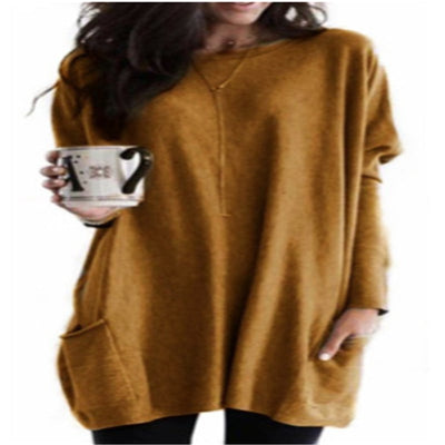 Long Sleeve Casual Pocket T-Shirt Comfortable Everyday Wear