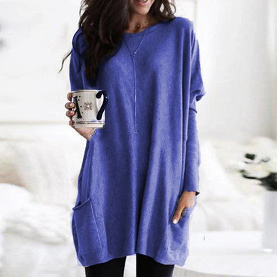 Long Sleeve Casual Pocket T-Shirt Comfortable Everyday Wear