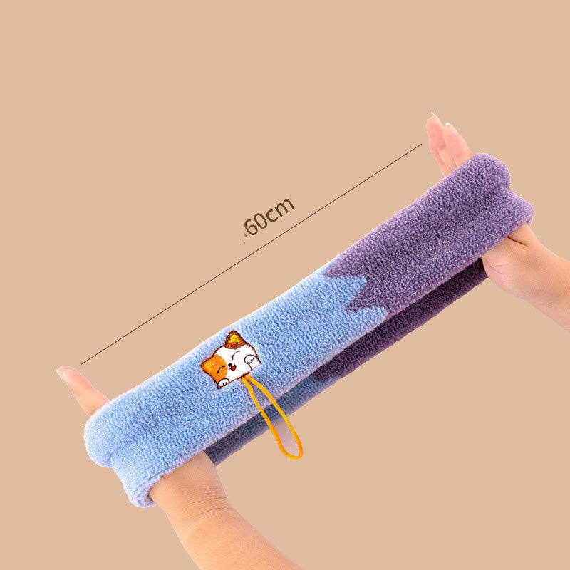 Knitted Toilet Seat Cover Soft Warm Washable Universal With Handle