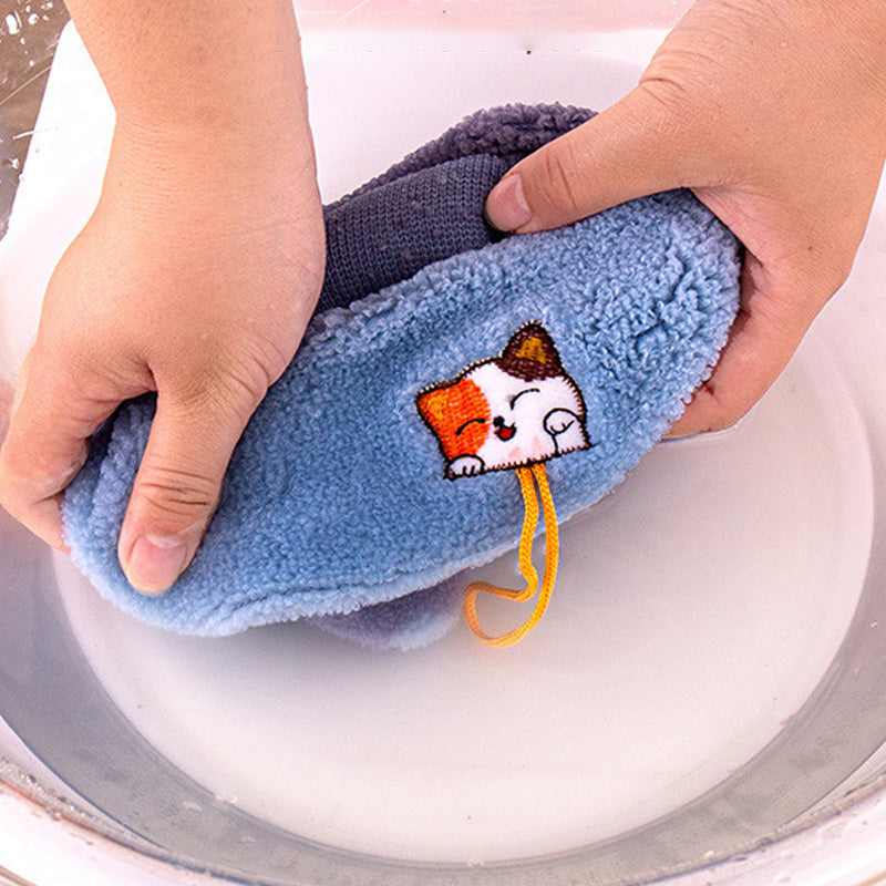 Knitted Toilet Seat Cover Soft Warm Washable Universal With Handle