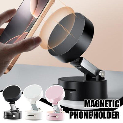 Foldable Portable Magnetic Phone Holder With Strong Vacuum Grip
