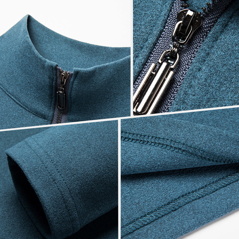 Men's Quarter Zip Sweatshirt Warm Long Sleeve Casual Pullover