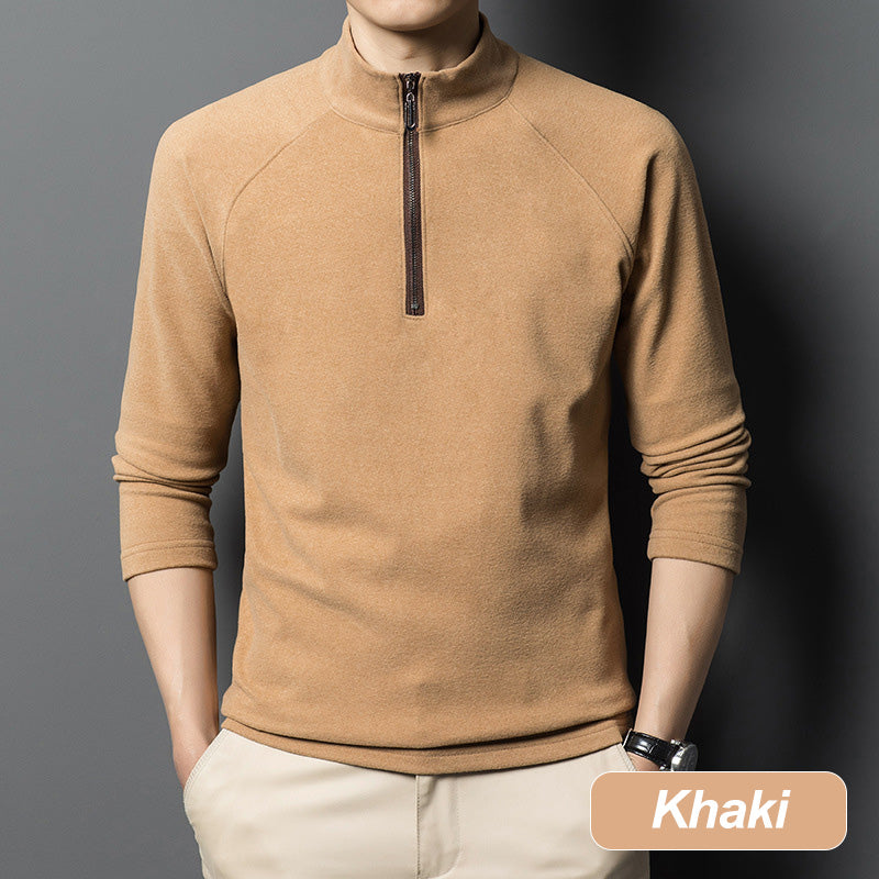 Men's Quarter Zip Sweatshirt Warm Long Sleeve Casual Pullover