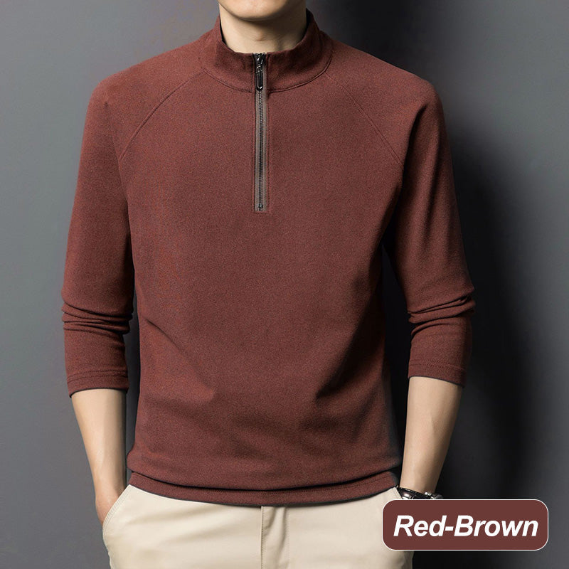 Men's Quarter Zip Sweatshirt Warm Long Sleeve Casual Pullover